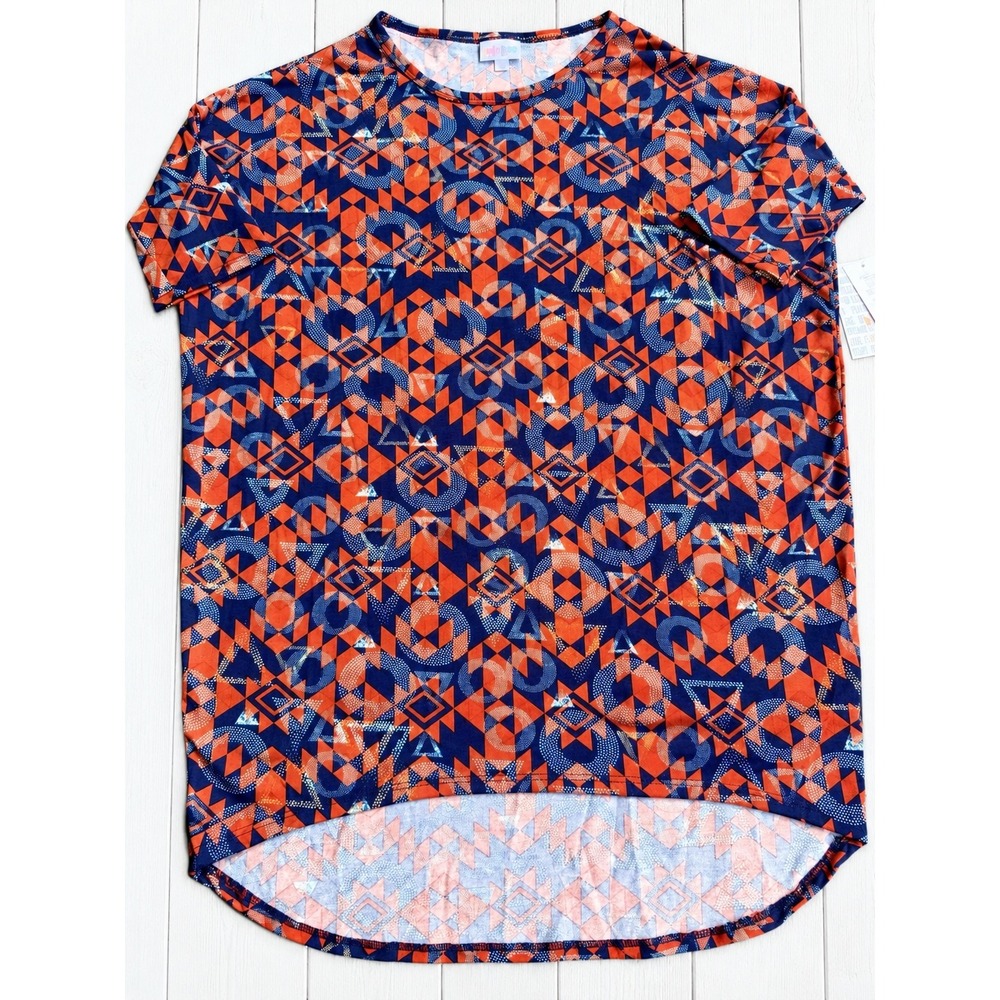 LuLaRoe Irma Tunic Top NWT Geometric Tribal Print High Low Hem XS 4391
